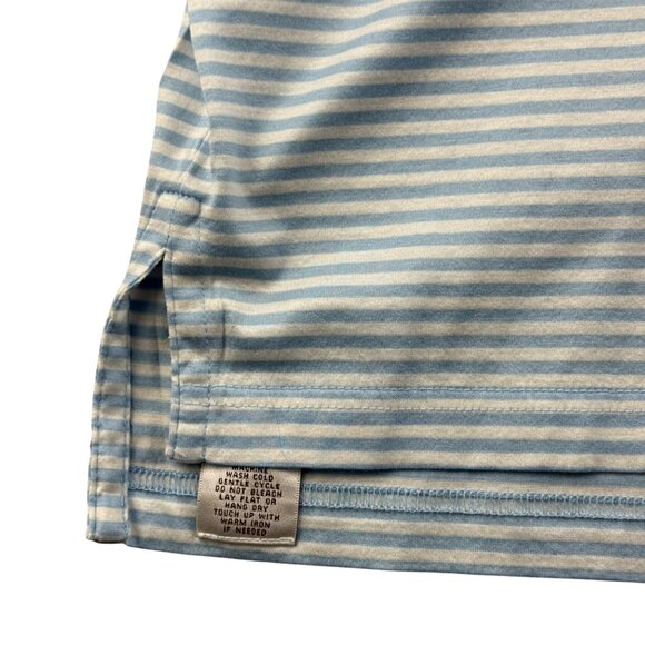 Peter Millar Polo Shirt Men's XXL Classic Fit Short Sleeve Golf Blue Stripe - Picture 7 of 10